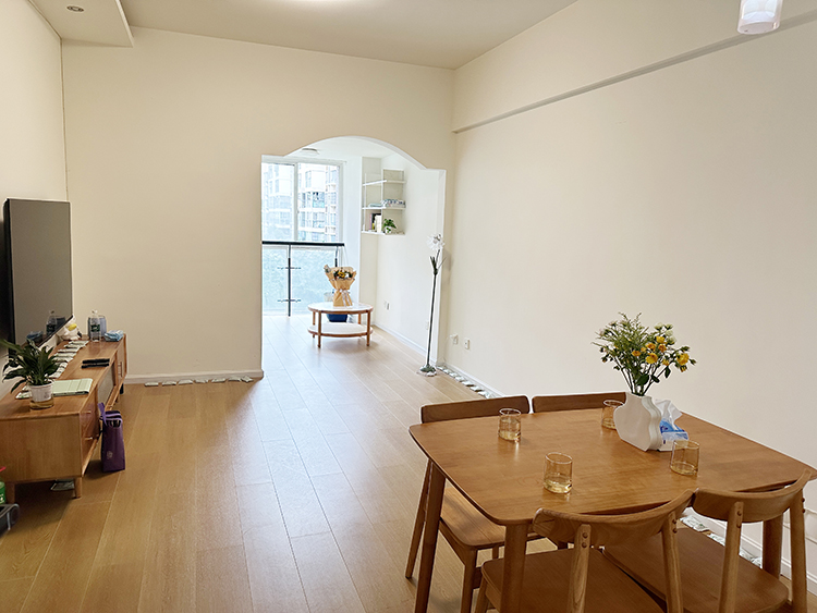 小户型装成原木奶油风 | 太治愈了