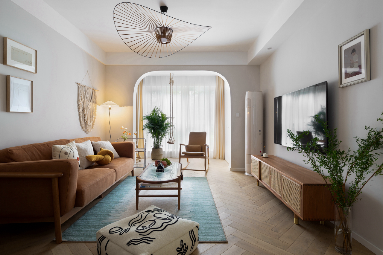 100㎡婚房，绿植、秋千、花...空间灵动且无束缚！