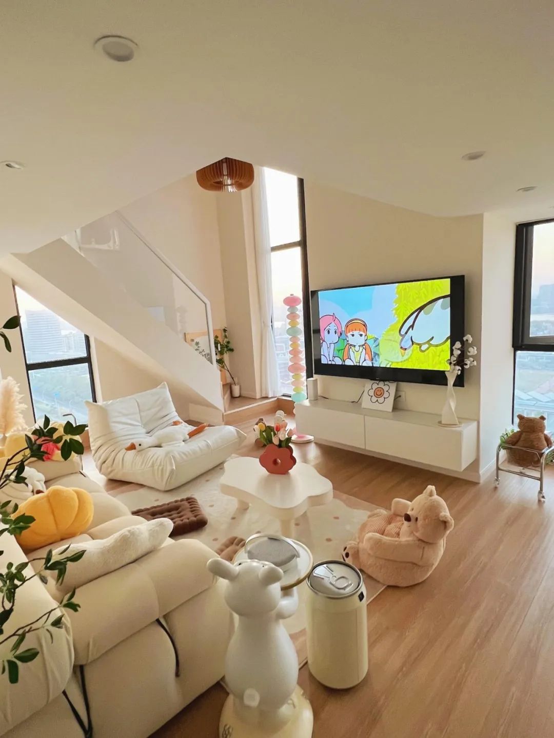 38平小loft变身奶油原木风